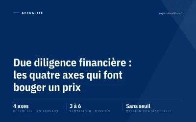 Due diligence financière : les quatre axes qui font bouger un prix